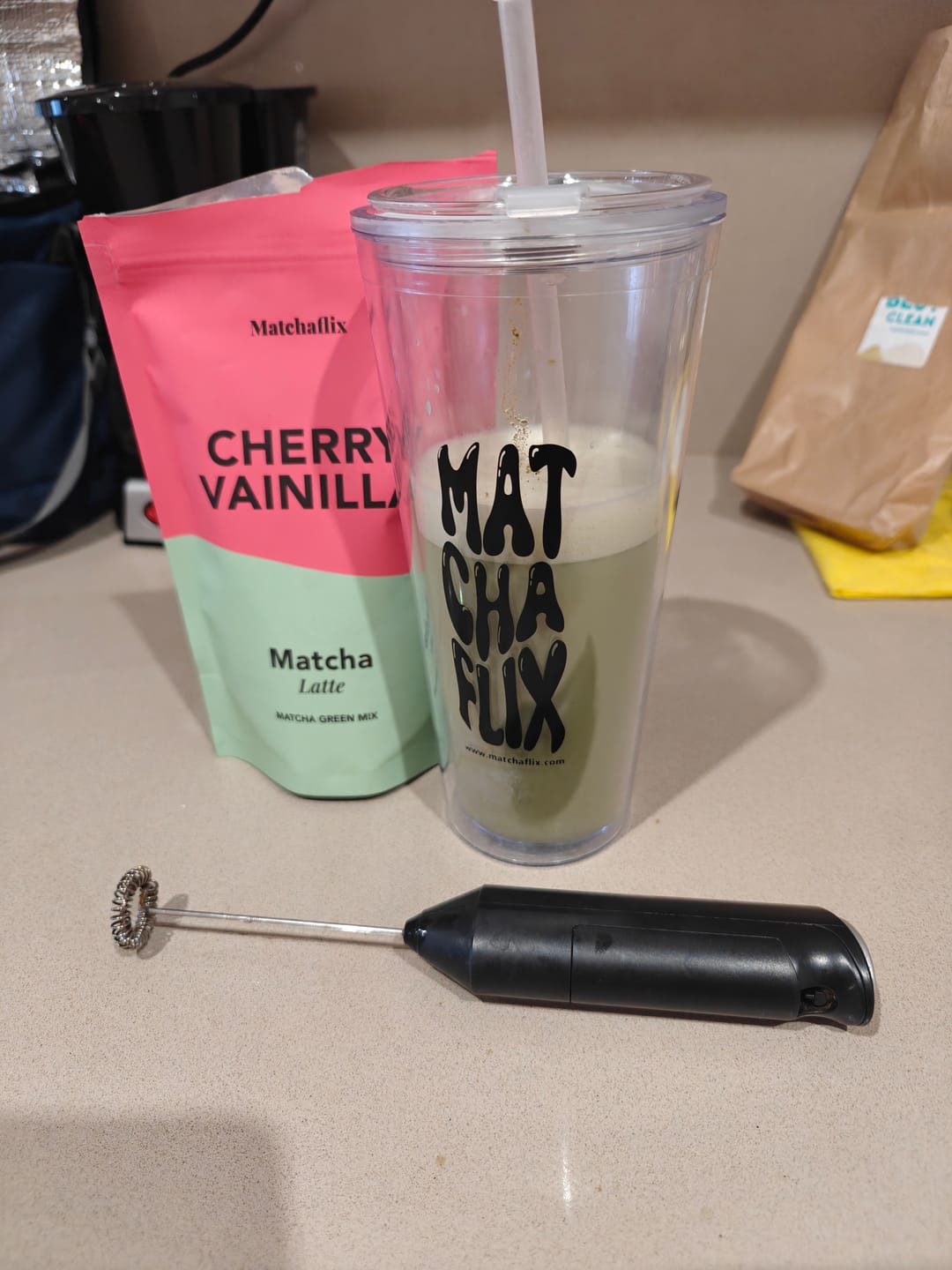 Customer photo review of Matcha Latte Cherry Vainilla