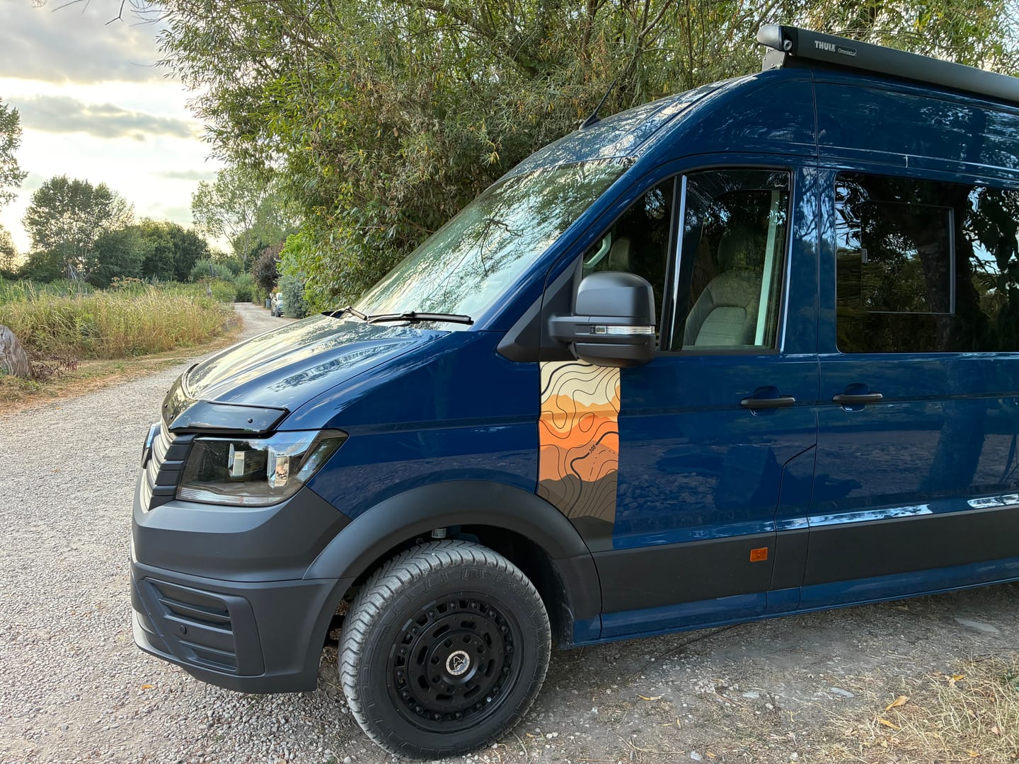 Customer photo review of Topographic Desert Map Door Graphics – VW Crafter / MAN TGE