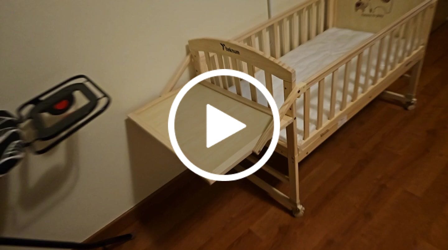 Customer video review of Teknum 7-in-1 Convertible Kids Bed & Bedside Crib with Mattress, Mosquito Net & Detachable Wheels