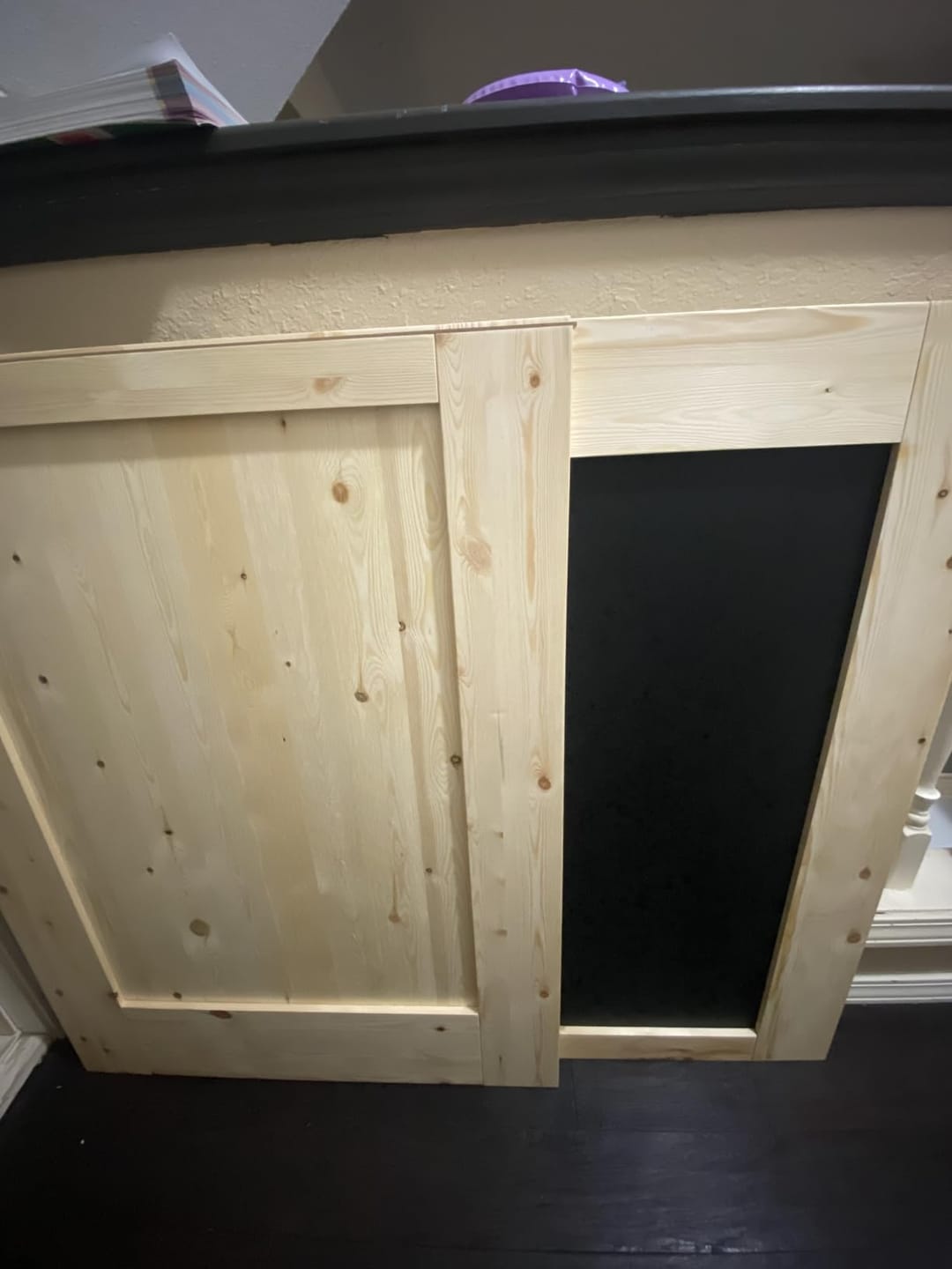 Customer photo review of TENONER MDF Upper Blackboard Panel Single/Double Split Dutch Door, DIY Painted without Door Hinges