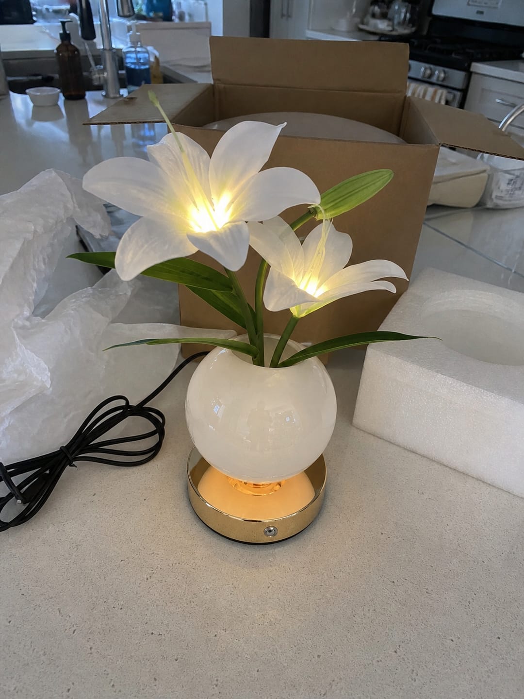 Customer photo review of Lily Bloom Lamp