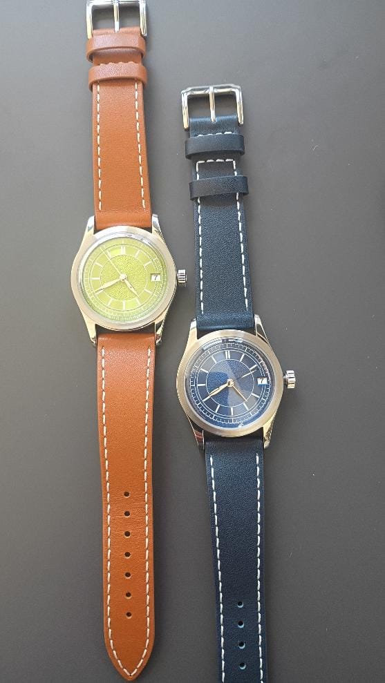 Customer photo review of HOU - 80-Hour Power Reserve Vintage Automatic Watch | Blue