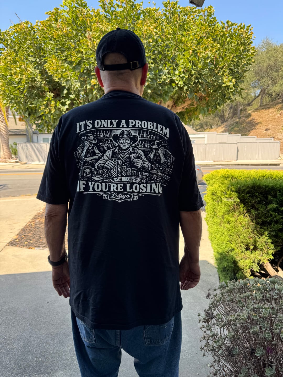 Customer photo review of Gambler Problem Tee