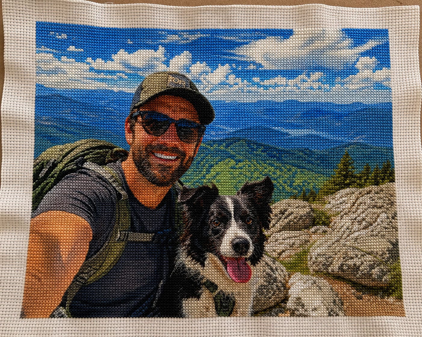 Customer photo review of Custom Cross Stitch Kit- Turn Your Photo Into Handmade Art