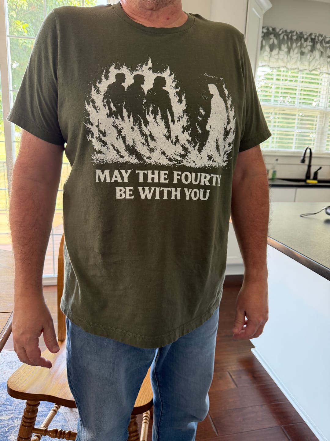 Customer photo review of The Fourth T-Shirt