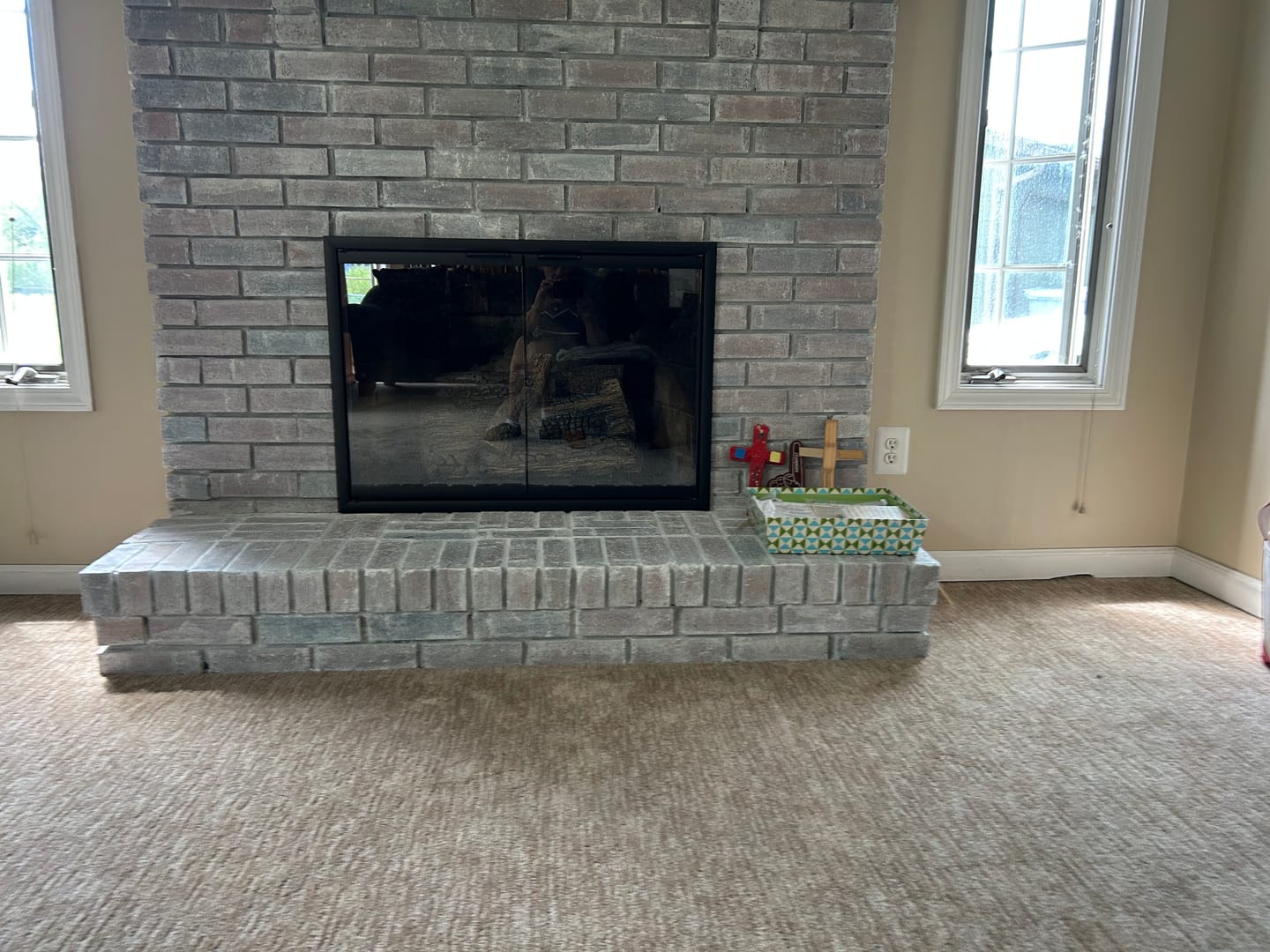 Customer photo review of Cavestone Fireplace Glass Doors | Custom Masonry Fit