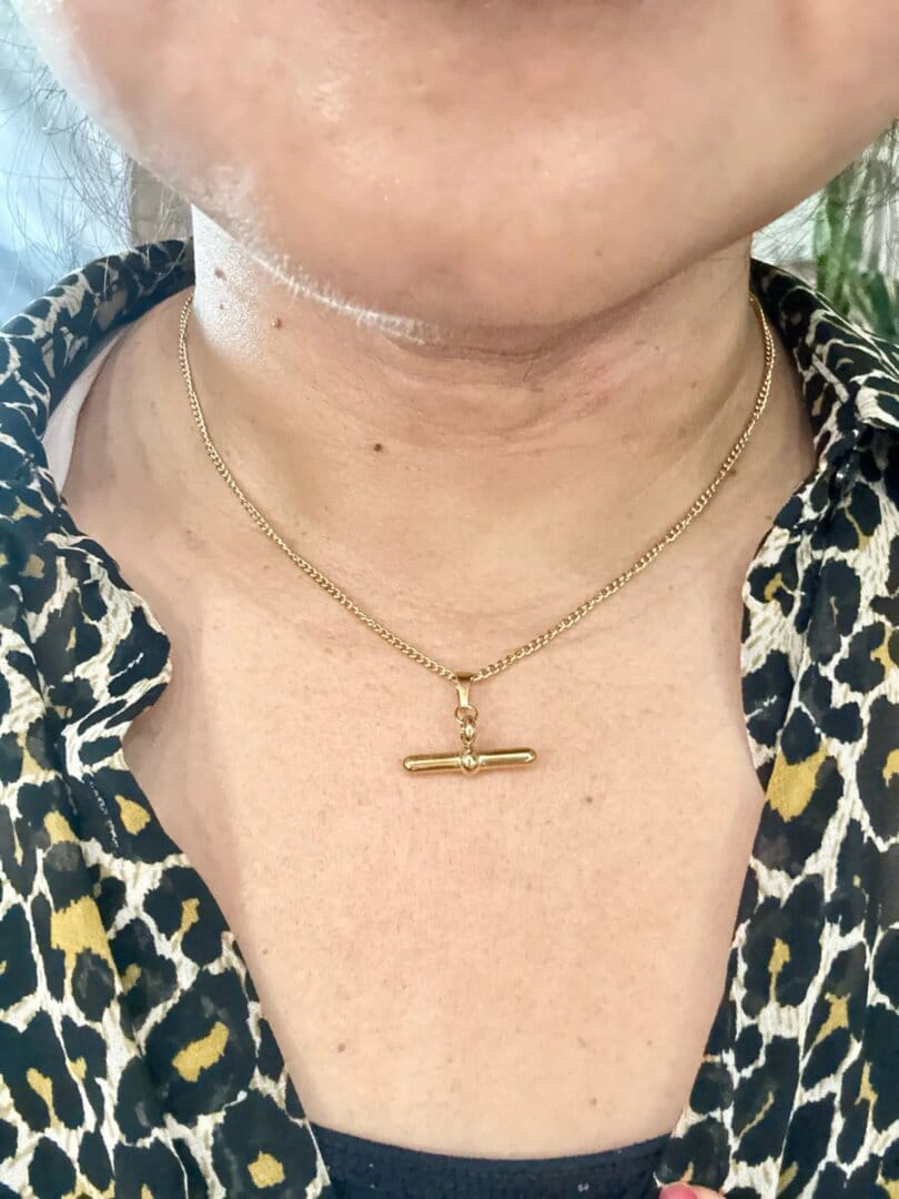 Customer photo review of Bar diamanté necklace