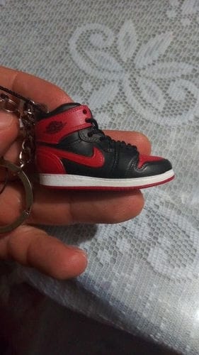Customer photo review of AJ1 Collection | Mini Sneakers Keychain