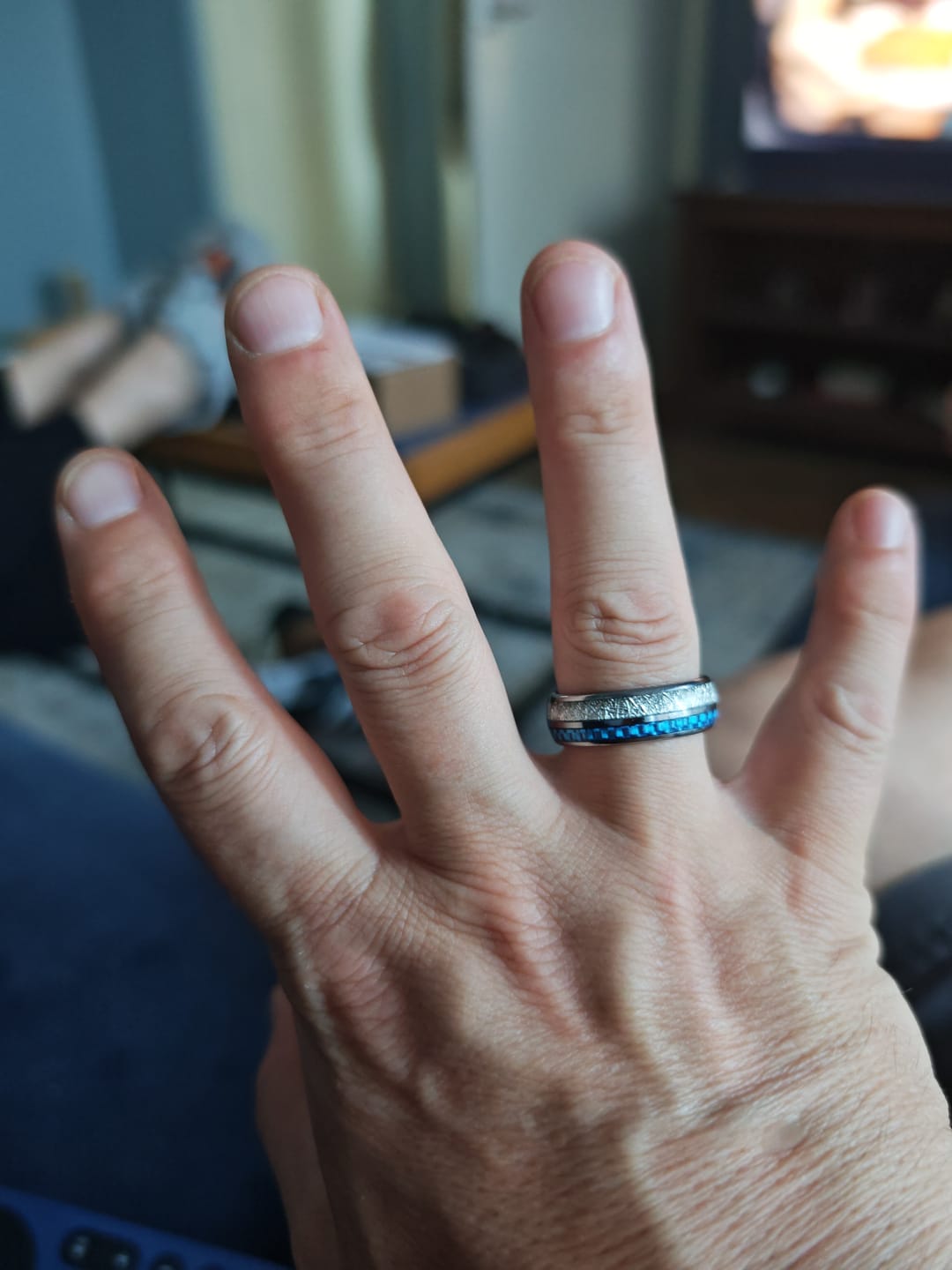 Customer photo review of The Steely Blue 8mm Wonder Ring