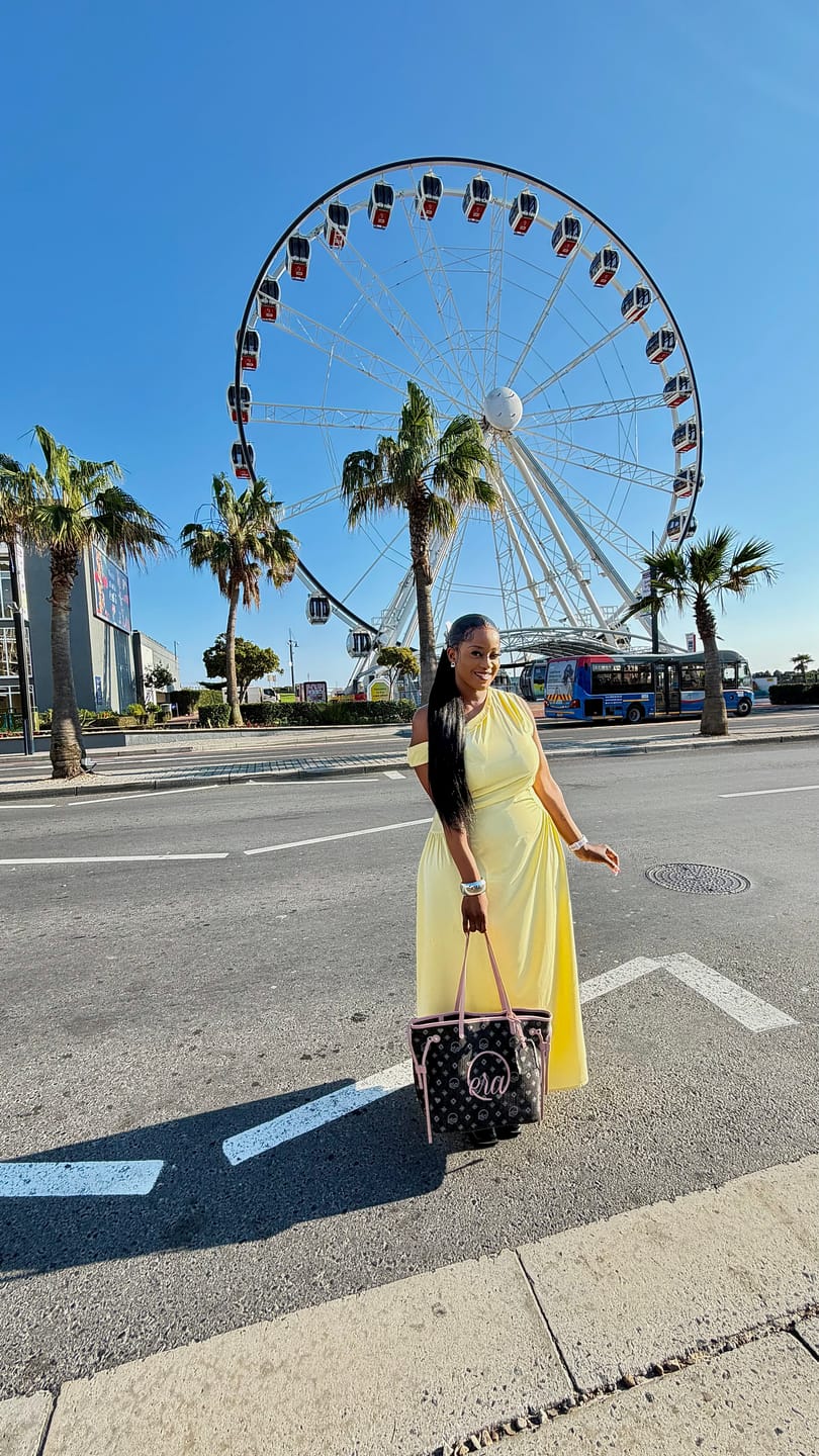Customer photo review of Pink Muse Denim Tote
