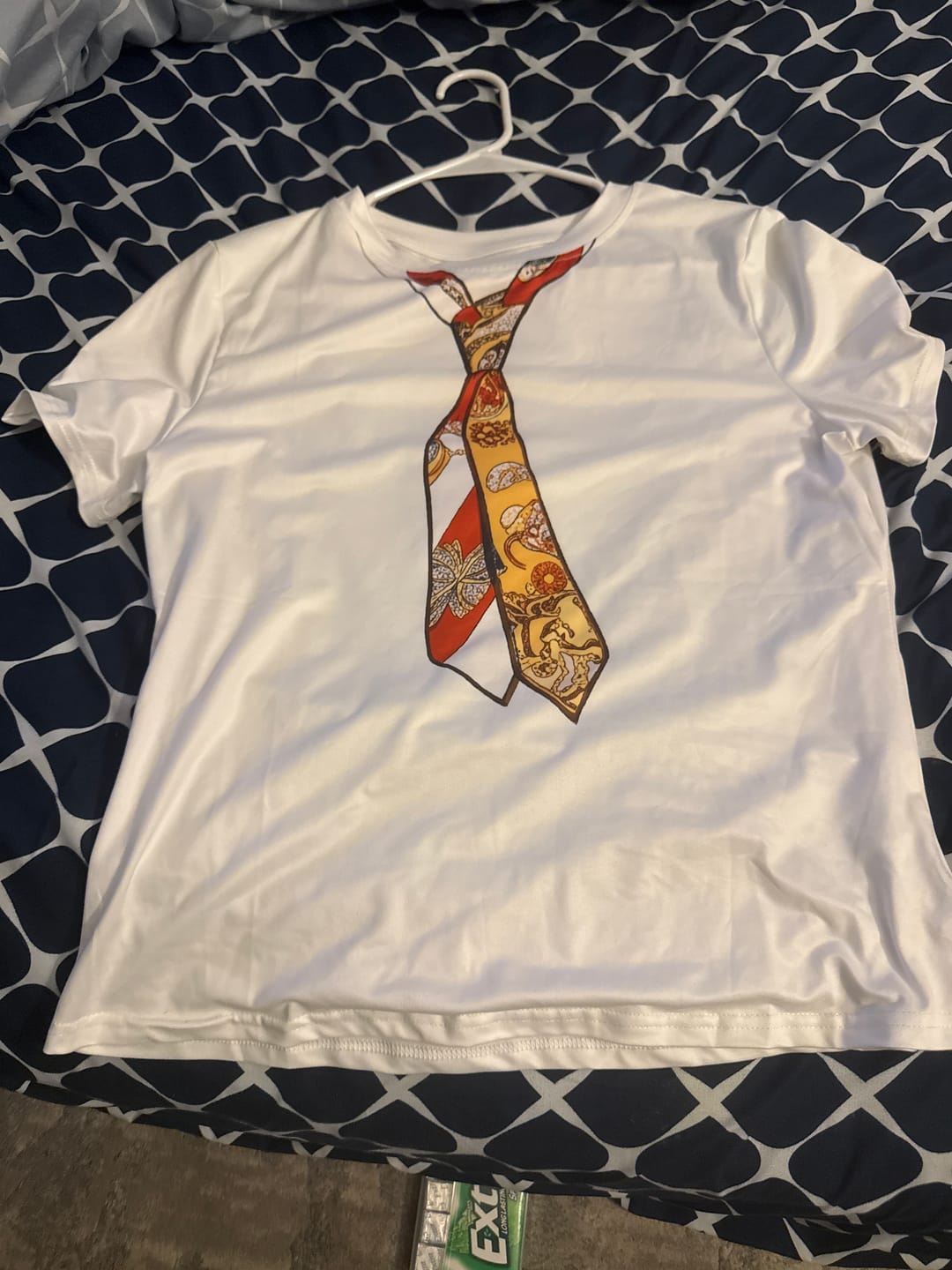 Customer photo review of Short Sleeves Skinny Printed Round-Neck T-Shirts Tops