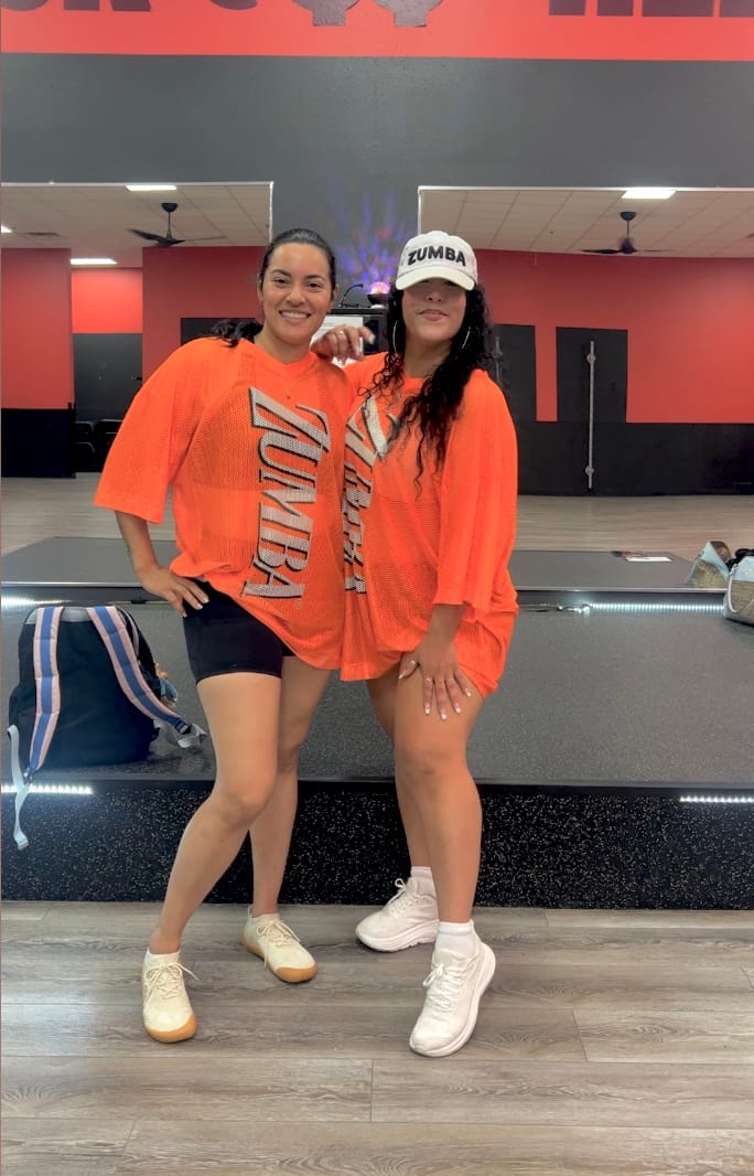Customer photo review of Dale-Z Oversized Mesh V-Neck Top