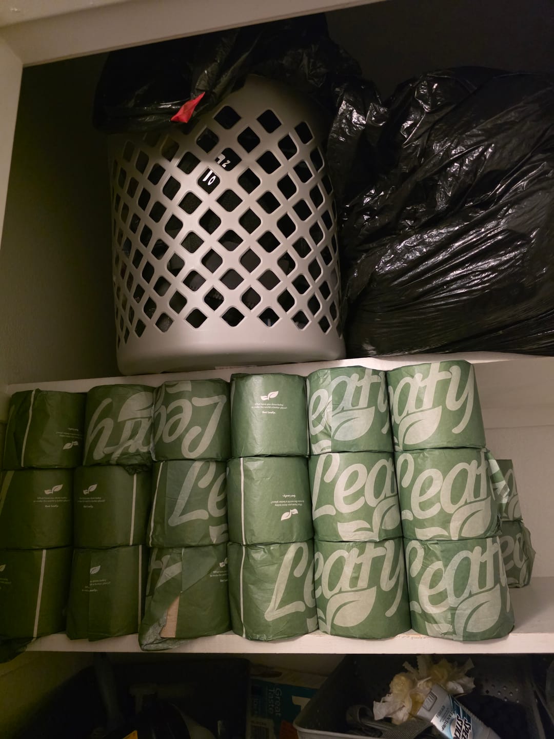 Customer photo review of Leafy EarthLuxe Bamboo Reserve - 80 roll 2 ply