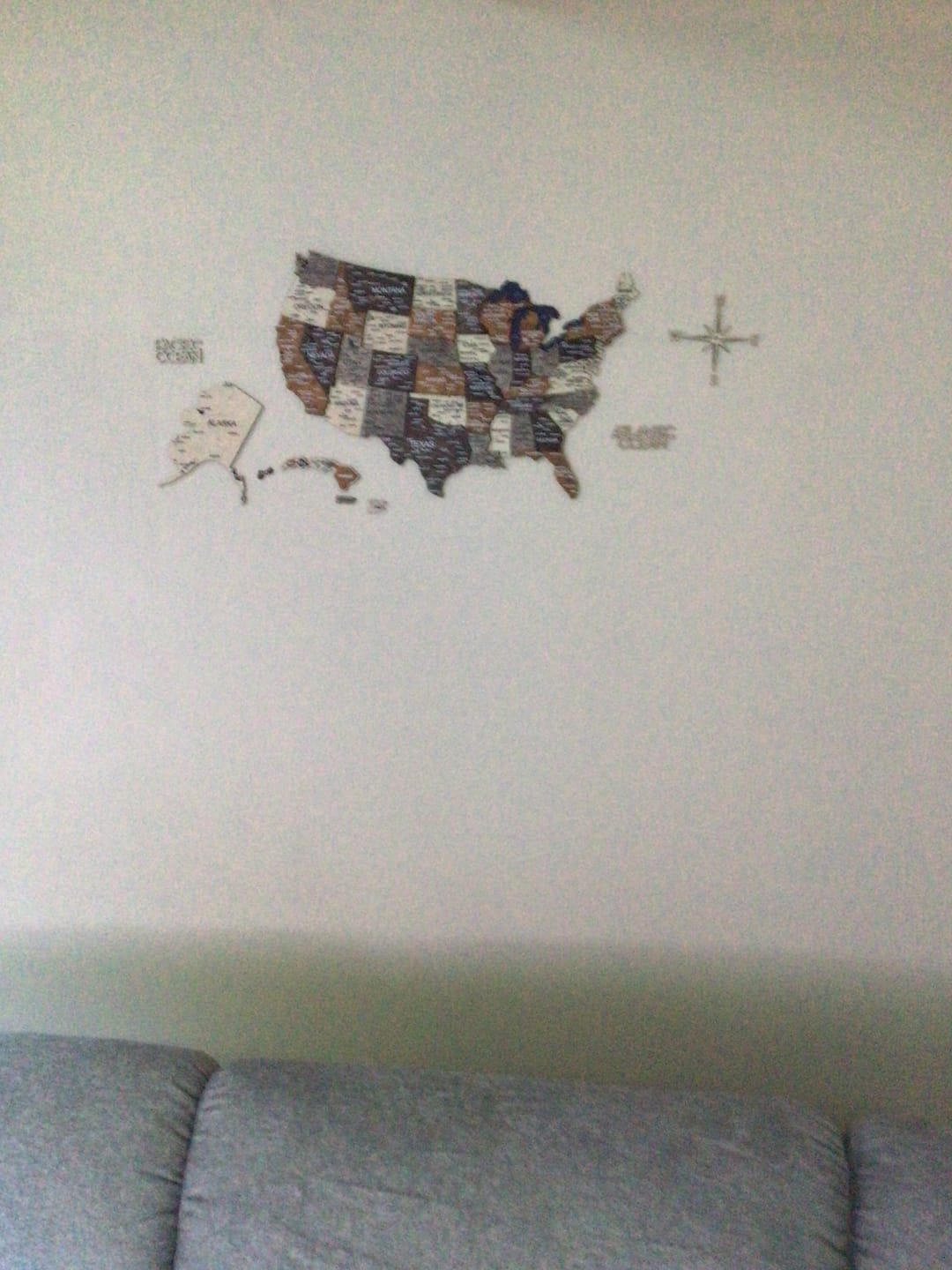 Customer photo review of Wooden 3D Map of USA - Multicolor