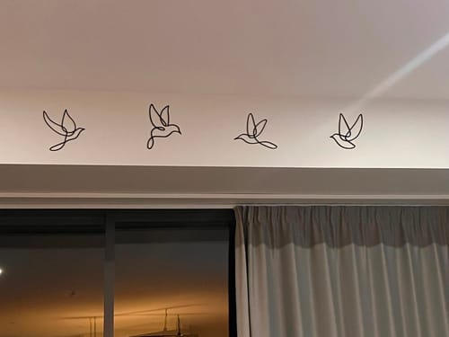 Customer photo review of Minimalist Bird Line Art Wall Set