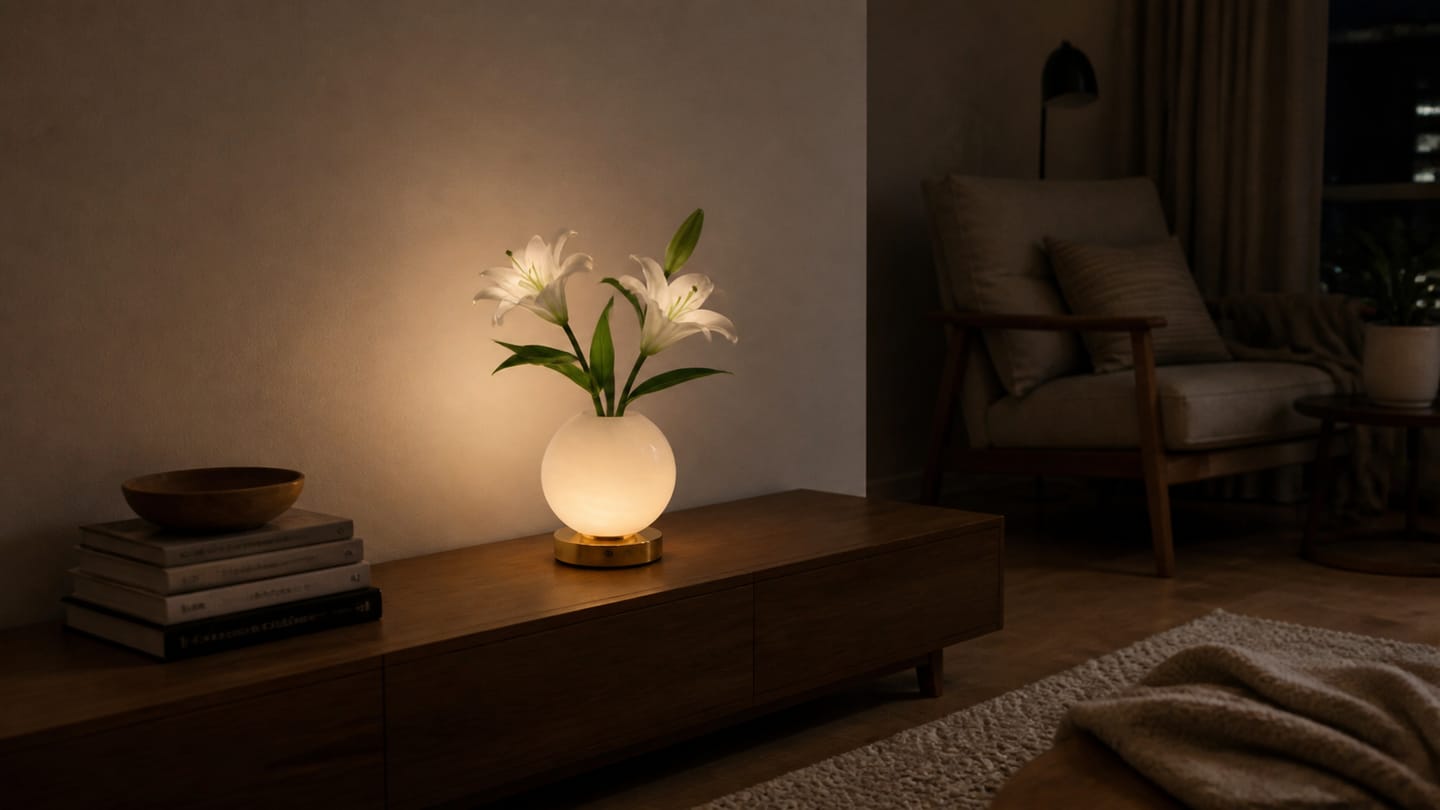Customer photo review of Lily Bloom Lamp