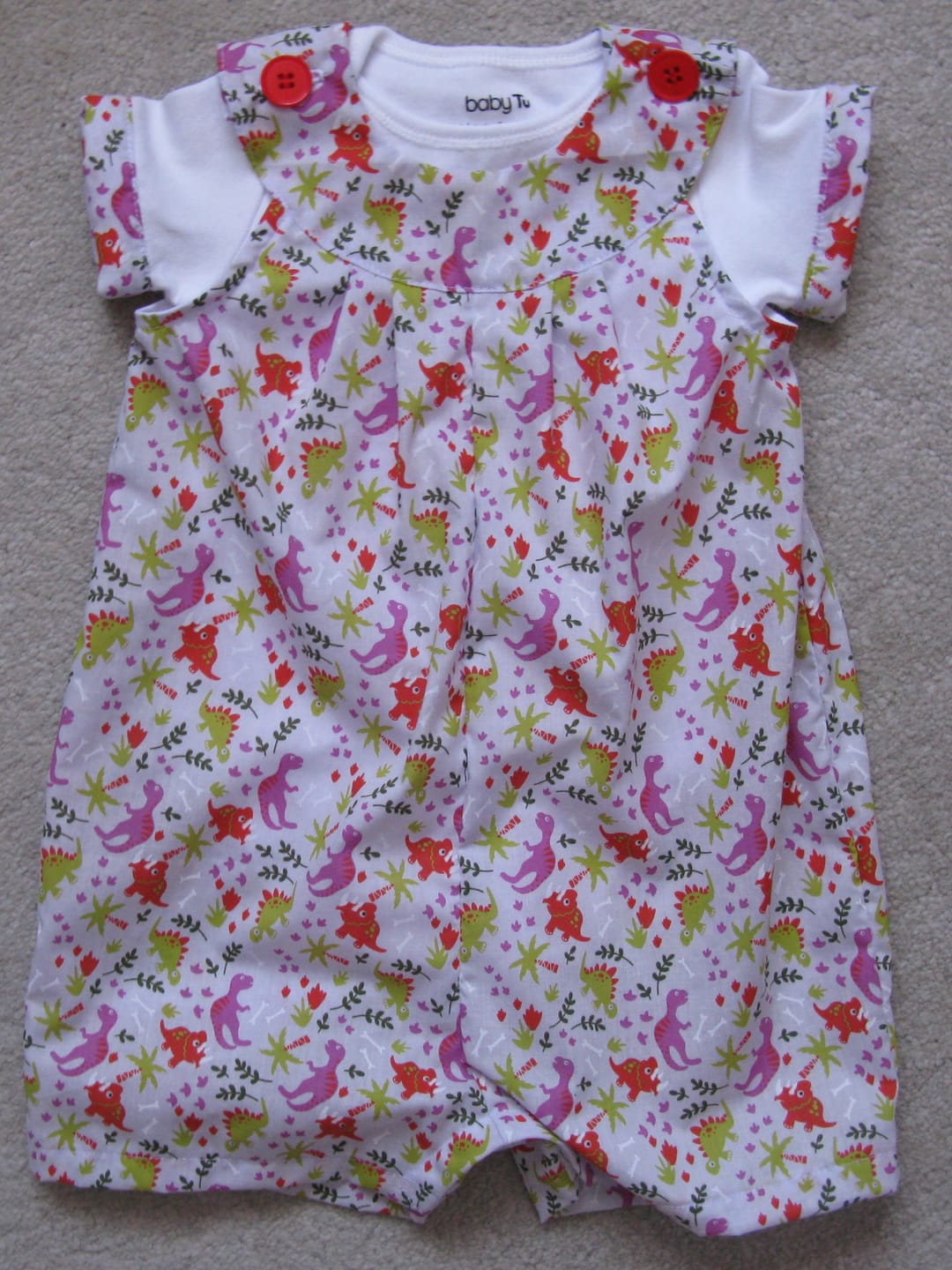 Customer photo review of Multicoloured Dinosaurs Polycotton Fabric