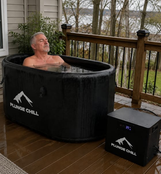 Customer photo review of Cold Plunge Chiller + Pro Tub