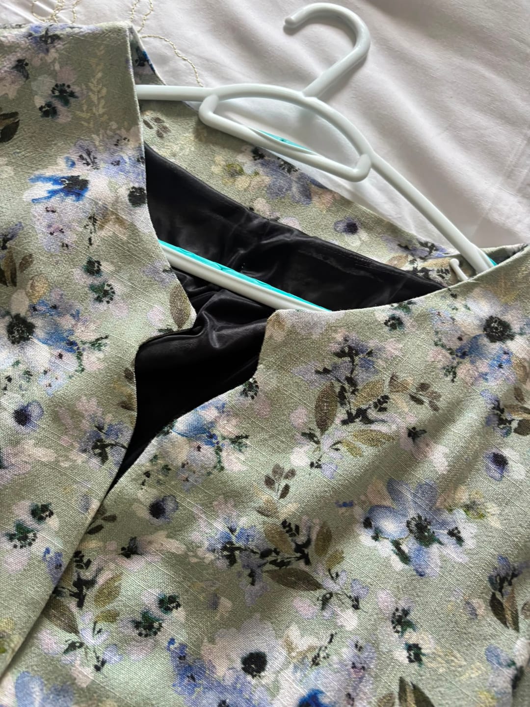 Customer photo review of Floral Mist Linen Viscose Fabric