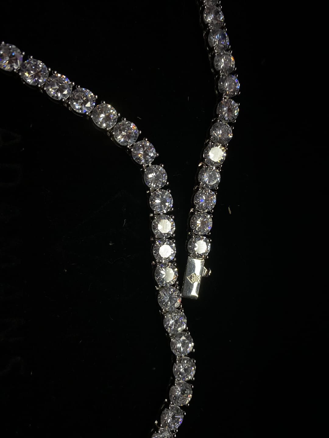 Customer photo review of 6mm Moissanite Tennis Chain - Silver - D Color - VVS1