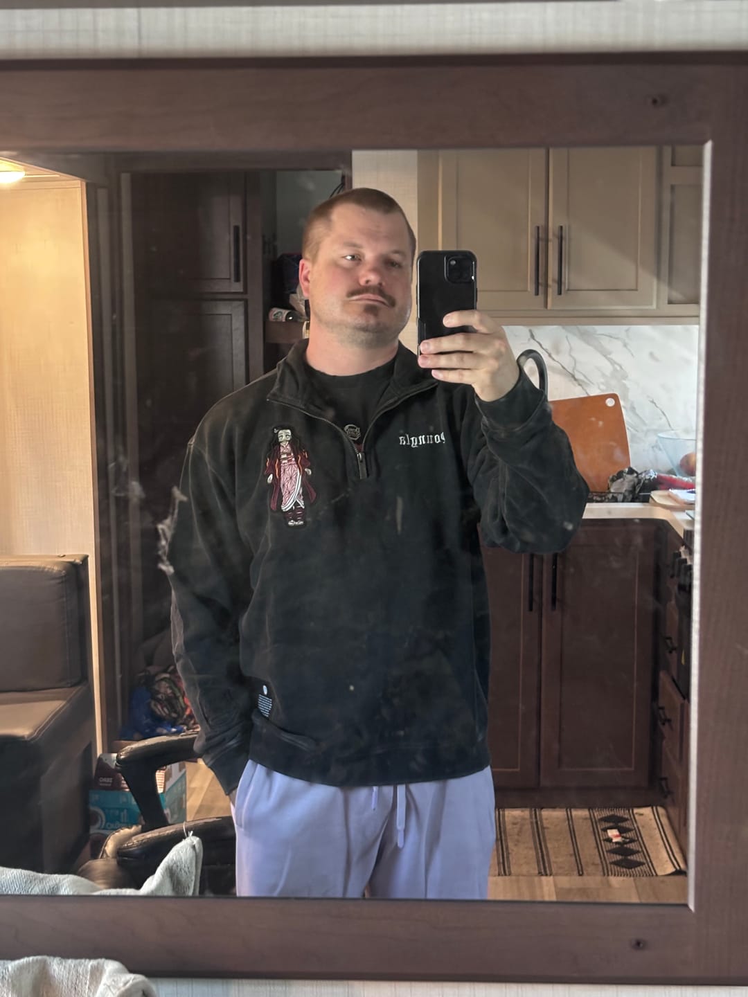 Customer photo review of 5197 - Demon Slayer: Kimetsu no Yaiba - Quarter Zip