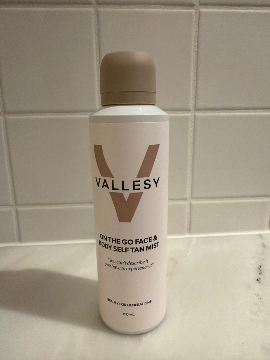Customer photo review of On The Go Face & Body Self Tan Mist
