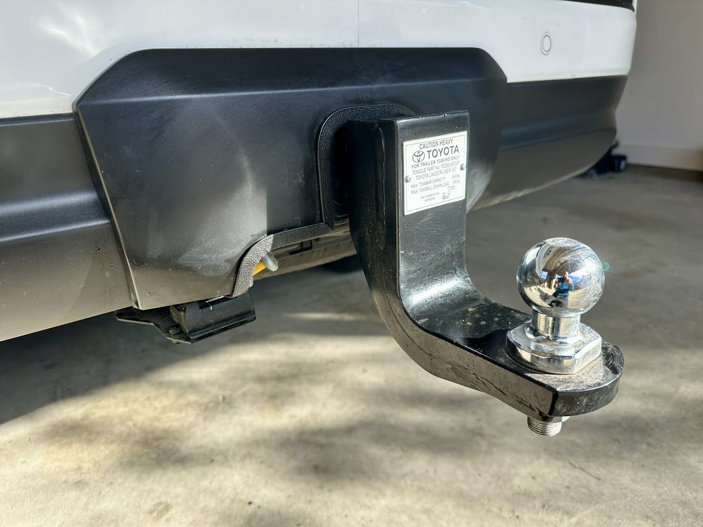 Customer photo review of Tow Bar Cover Cut Out Service for 300 Series LandCruisers
