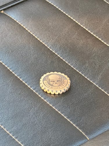 Customer photo review of Death Before 3 Putts - Brass EDC Marker