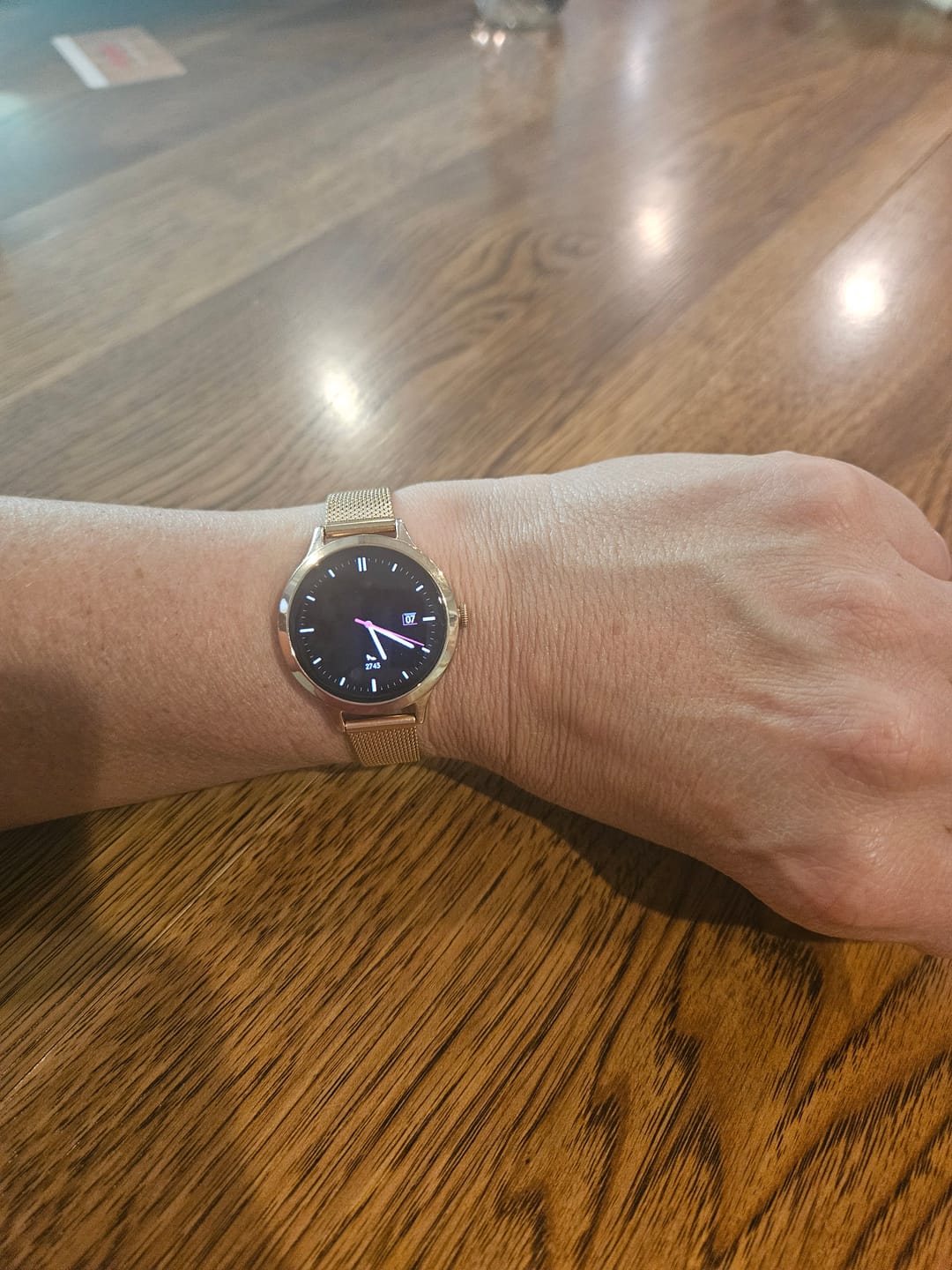 Customer photo review of NOVACCHI SOLARA Petite — Women's Smartwatch for Small Wrists