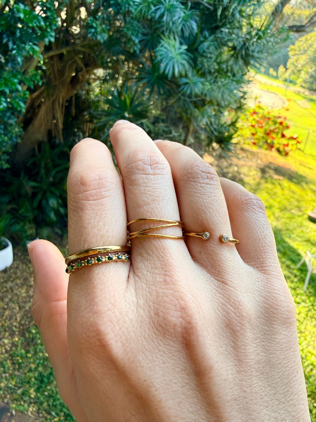 Customer photo review of Marissa Emerald Green Layered Ring