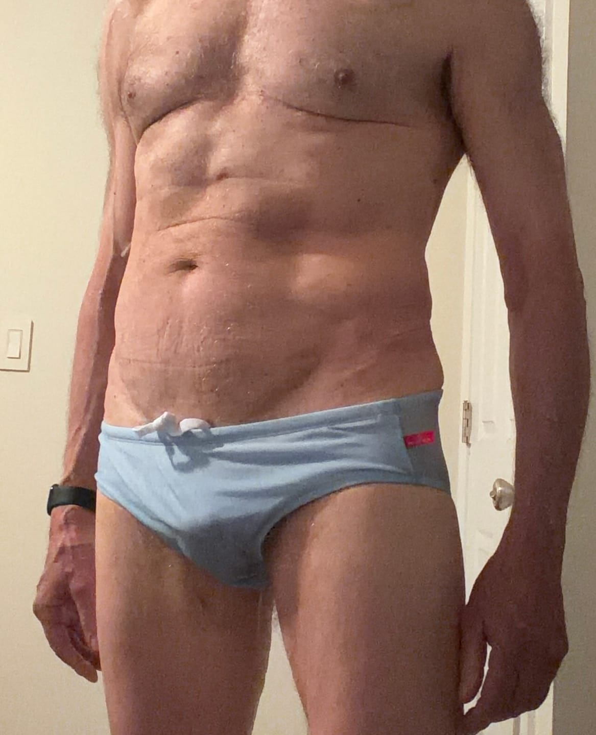 Customer photo review of Men Sexy Pouch Solid Bikini Swim Briefs