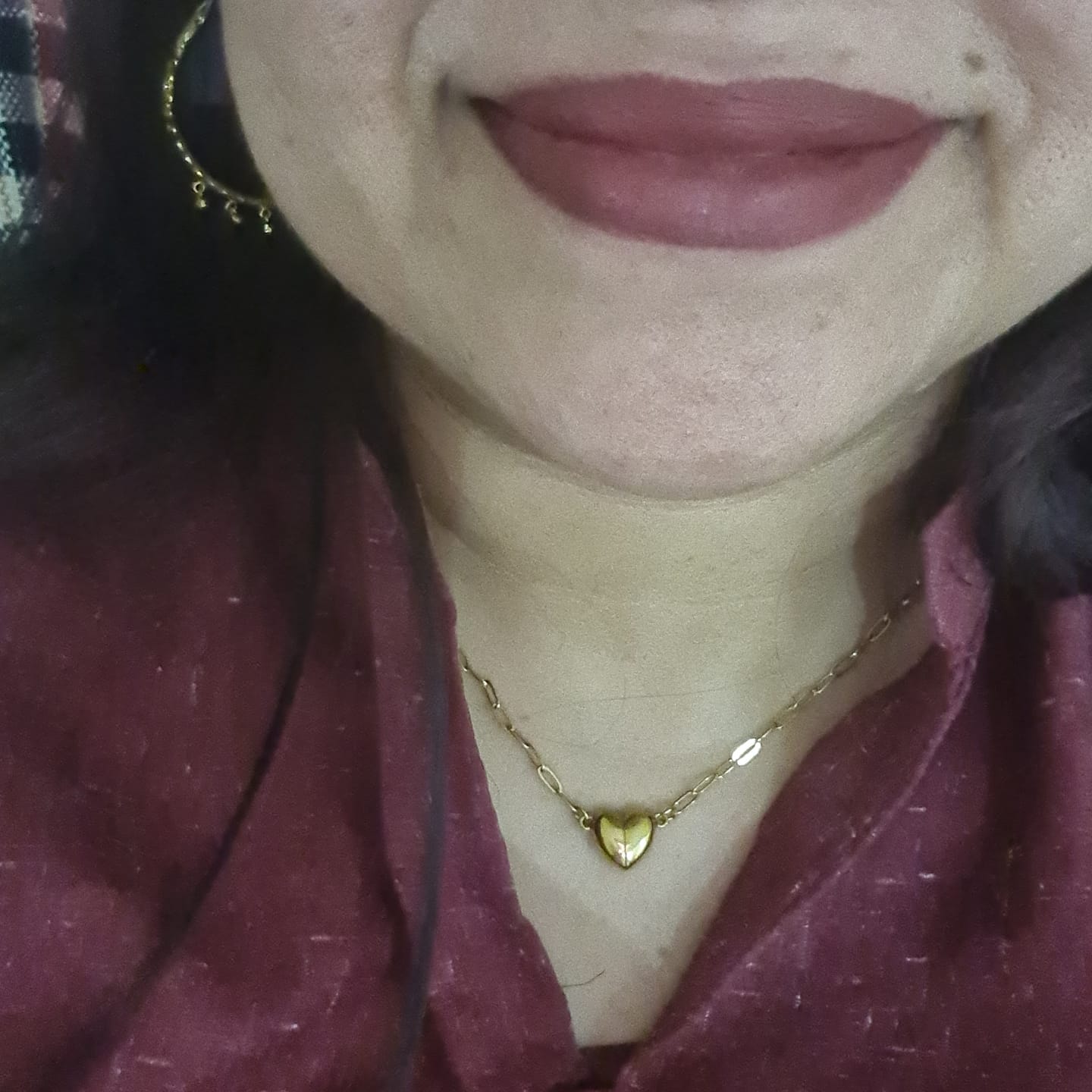 Customer photo review of Magnet Heart Necklace