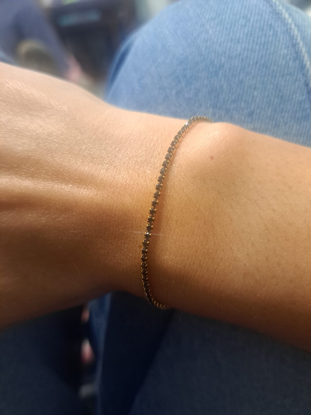 Customer photo review of Midnight Black Crystal Bracelet