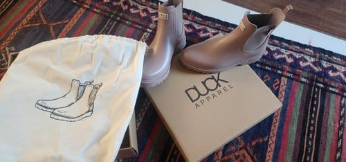 Customer photo review of Biscuit Rain Boots