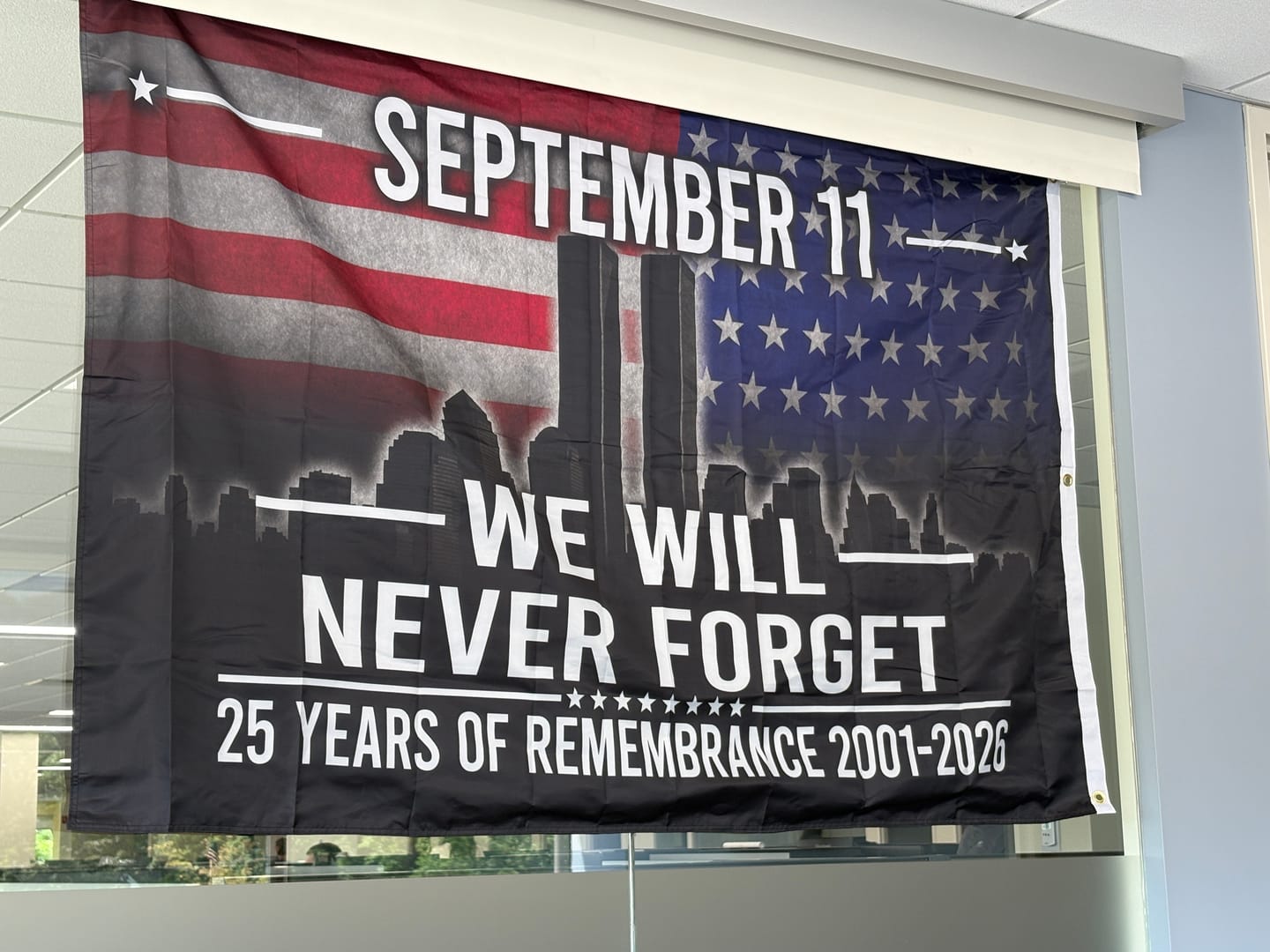 Customer photo review of September 11 We Will Never Forget Flag