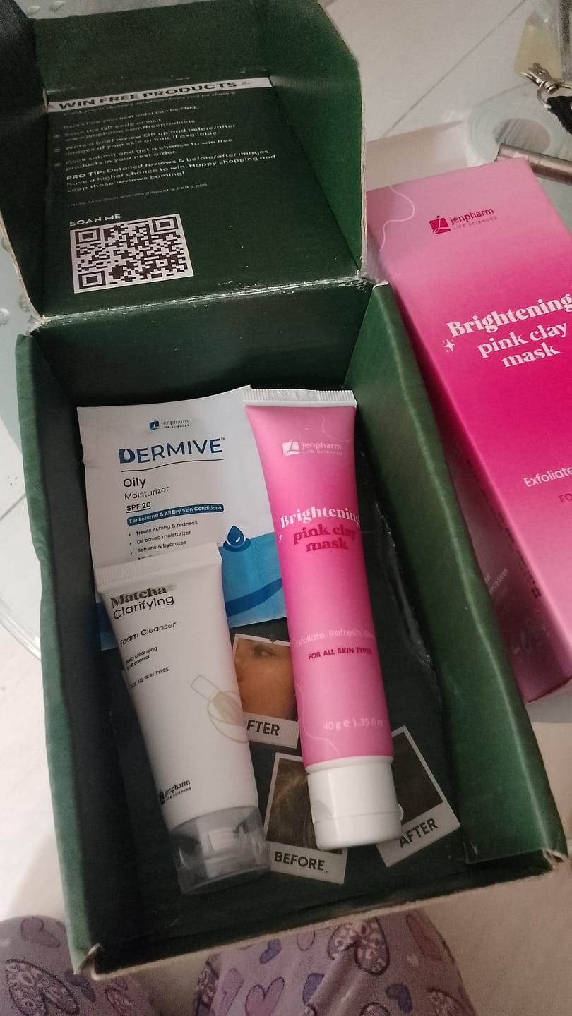 Customer photo review of Brightening Pink Clay Mask