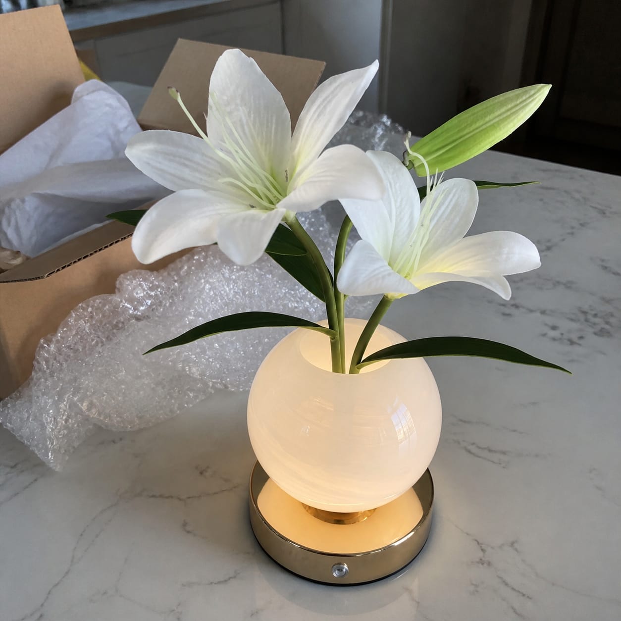 Customer photo review of Lily Bloom Lamp