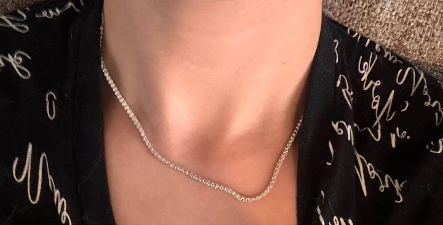 Customer photo review of Monaco Tennis Choker Necklace