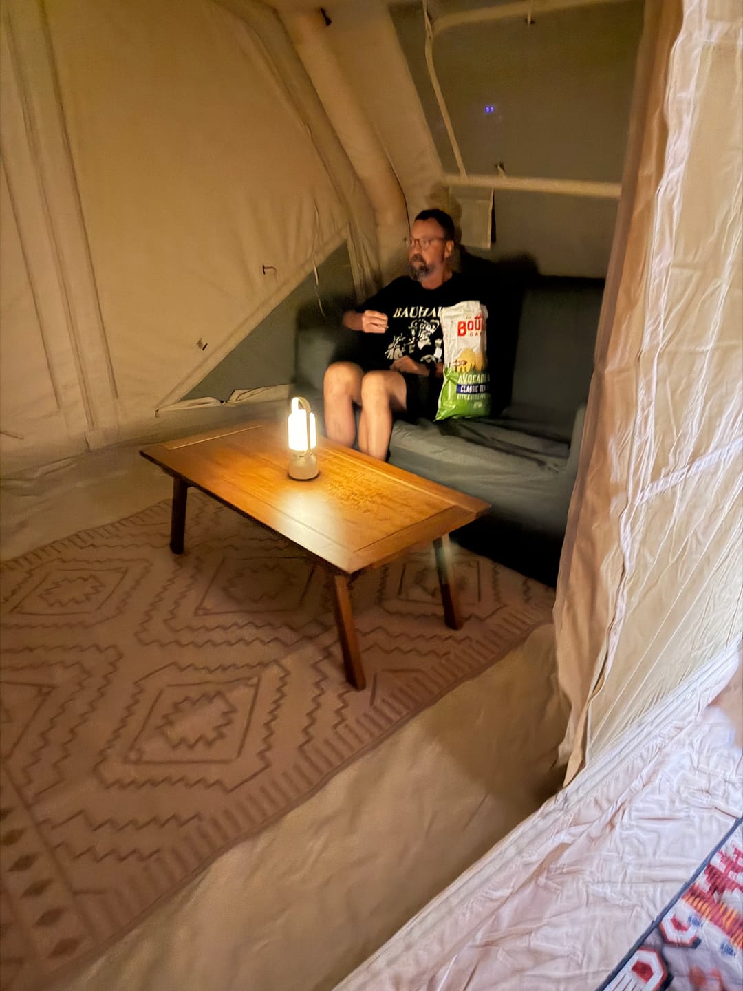 Customer photo review of Coody Familia AirTent 17.2 PRO Beige Inflatable Tent for Camping (2-10 Person)