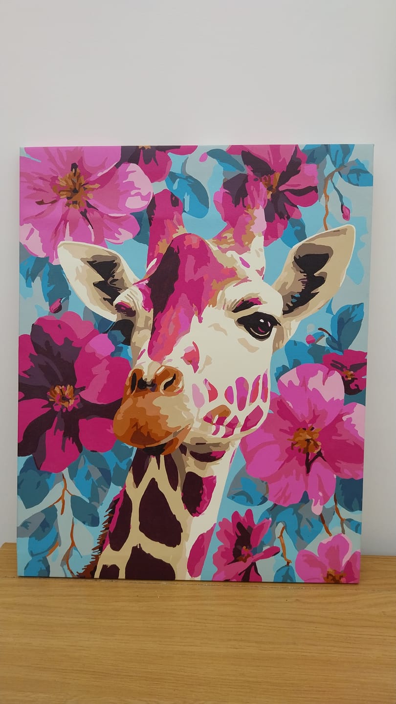 Customer photo review of Purple Giraffe | Paint by Number
