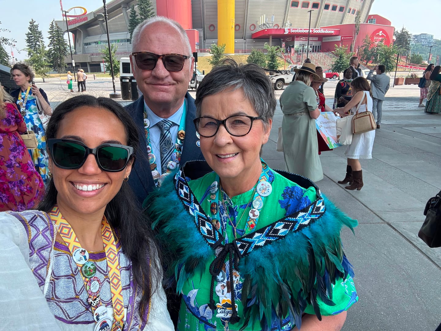 Customer photo review of Paua Blue Ceremonial Short Korowai