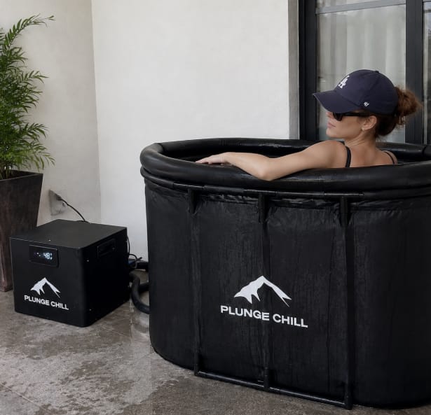 Claire's Cold Plunge Chiller + Tub MAX setup