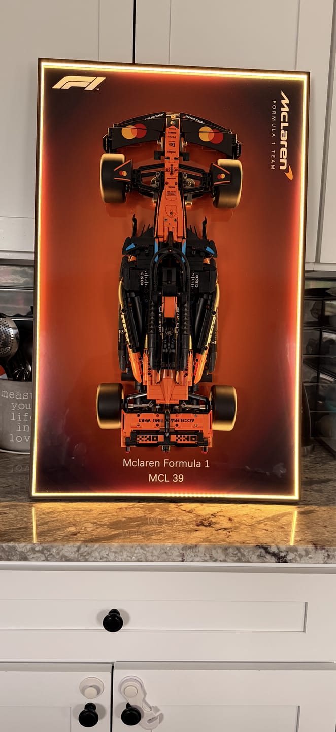 Customer photo review of Wall display Frame for LEGO® TECHNIC™ 42228 McLaren MCL39 F1® Car