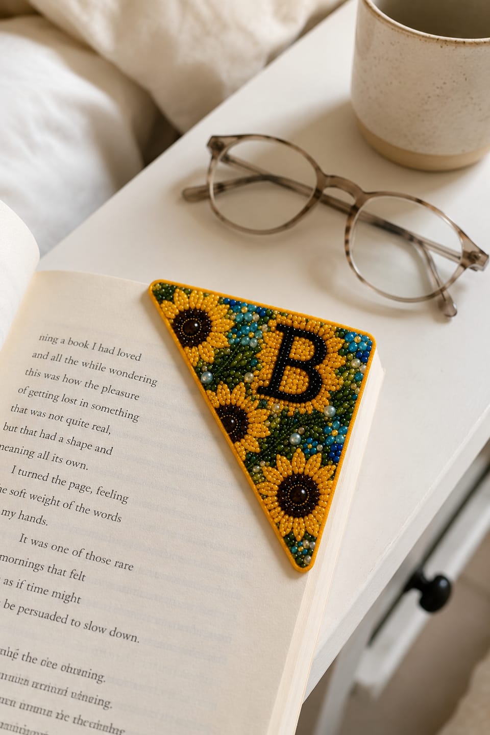 Customer photo review of Custom Name Four Seasons Personalized Initial Diamond Painting Corner Bookmark Kit Gift For Besties