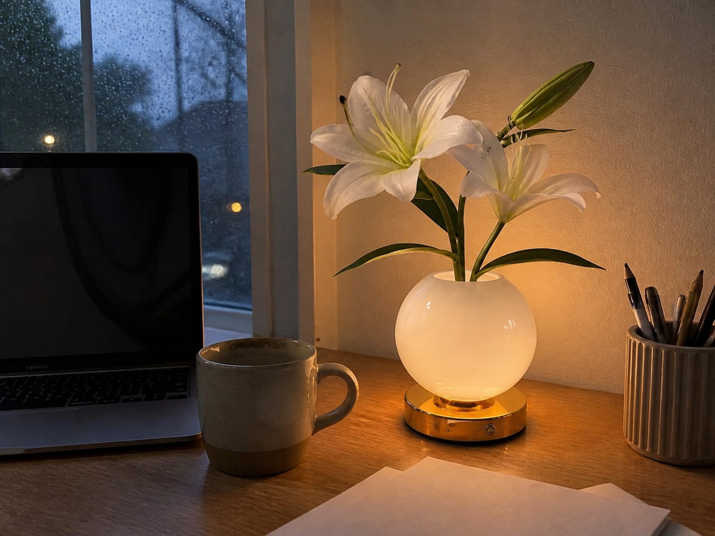 Customer photo review of Lily Bloom Lamp