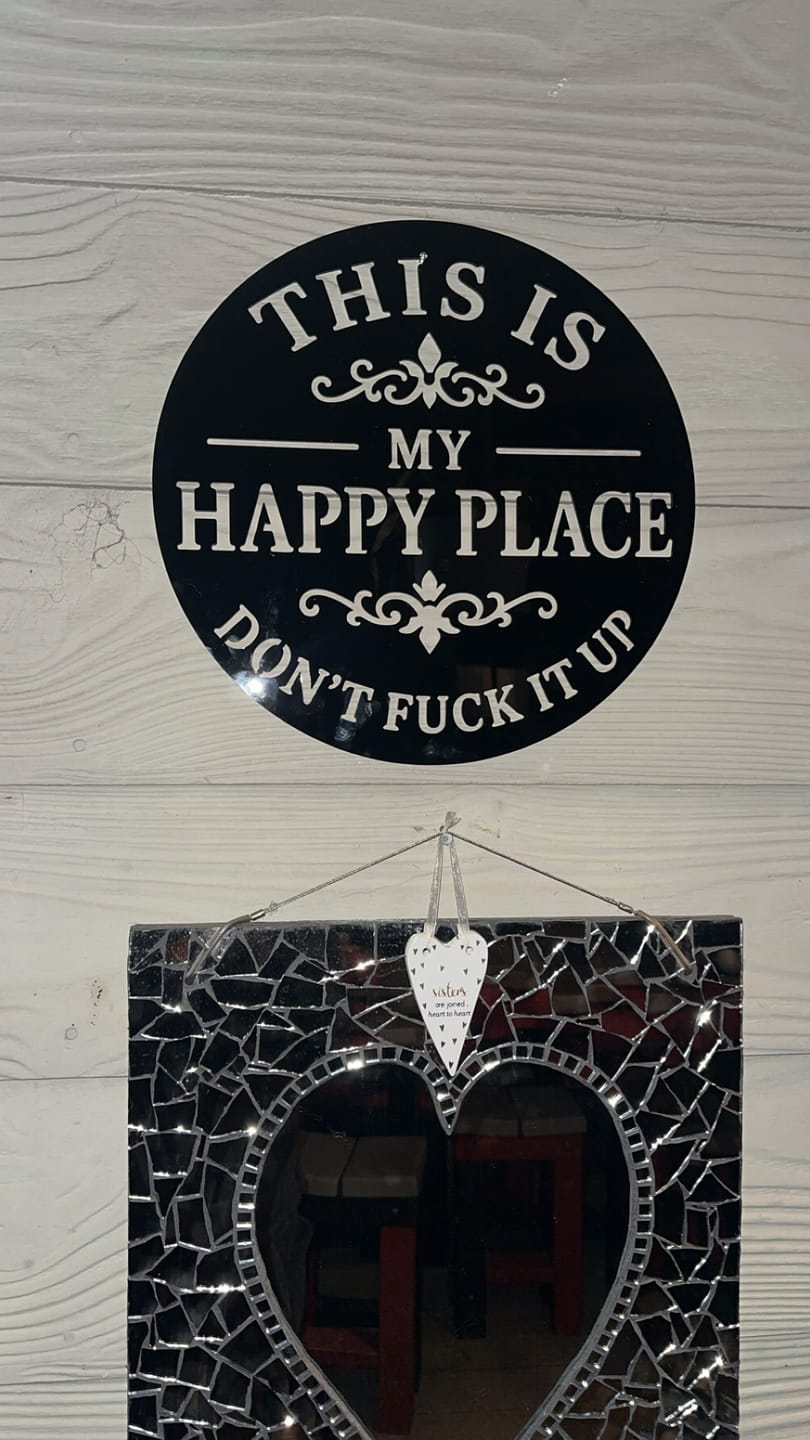 Customer photo review of My Happy Place Wall Art