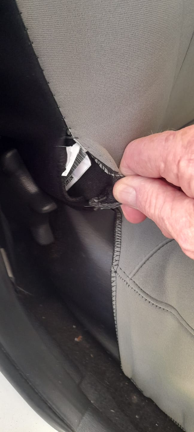 Customer photo review of Sharkskin Neoprene Universal Front Seat Covers - Grey