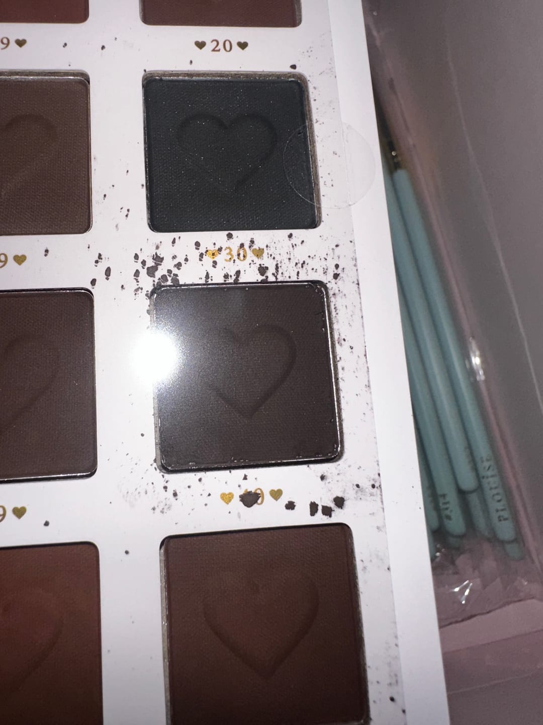 Customer photo review of Detail In The Deal 10-Piece Blue Eye Detailing Brush Set
