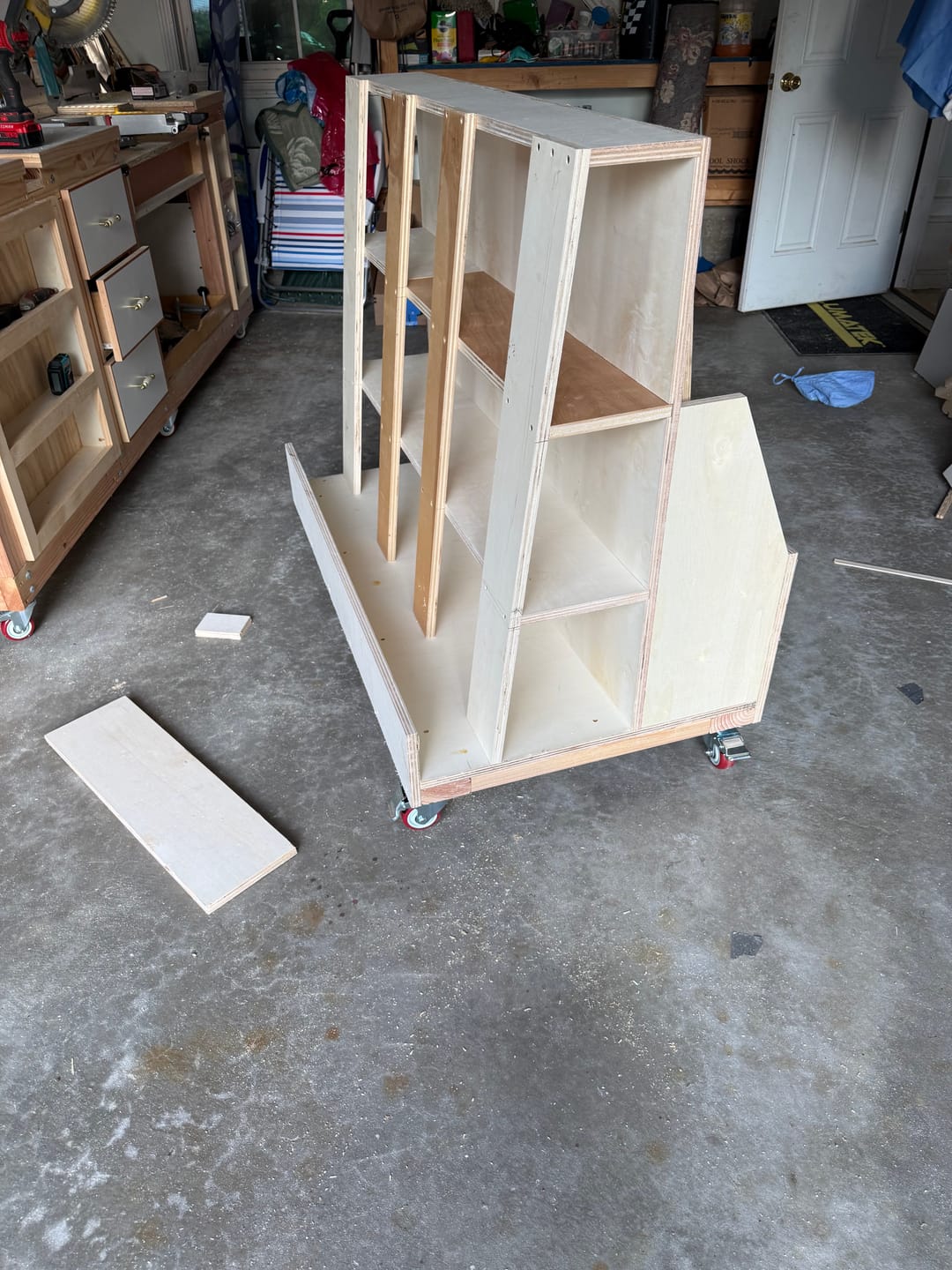 Customer photo review of Compact Wood Storage Cart Plans - Digital Download
