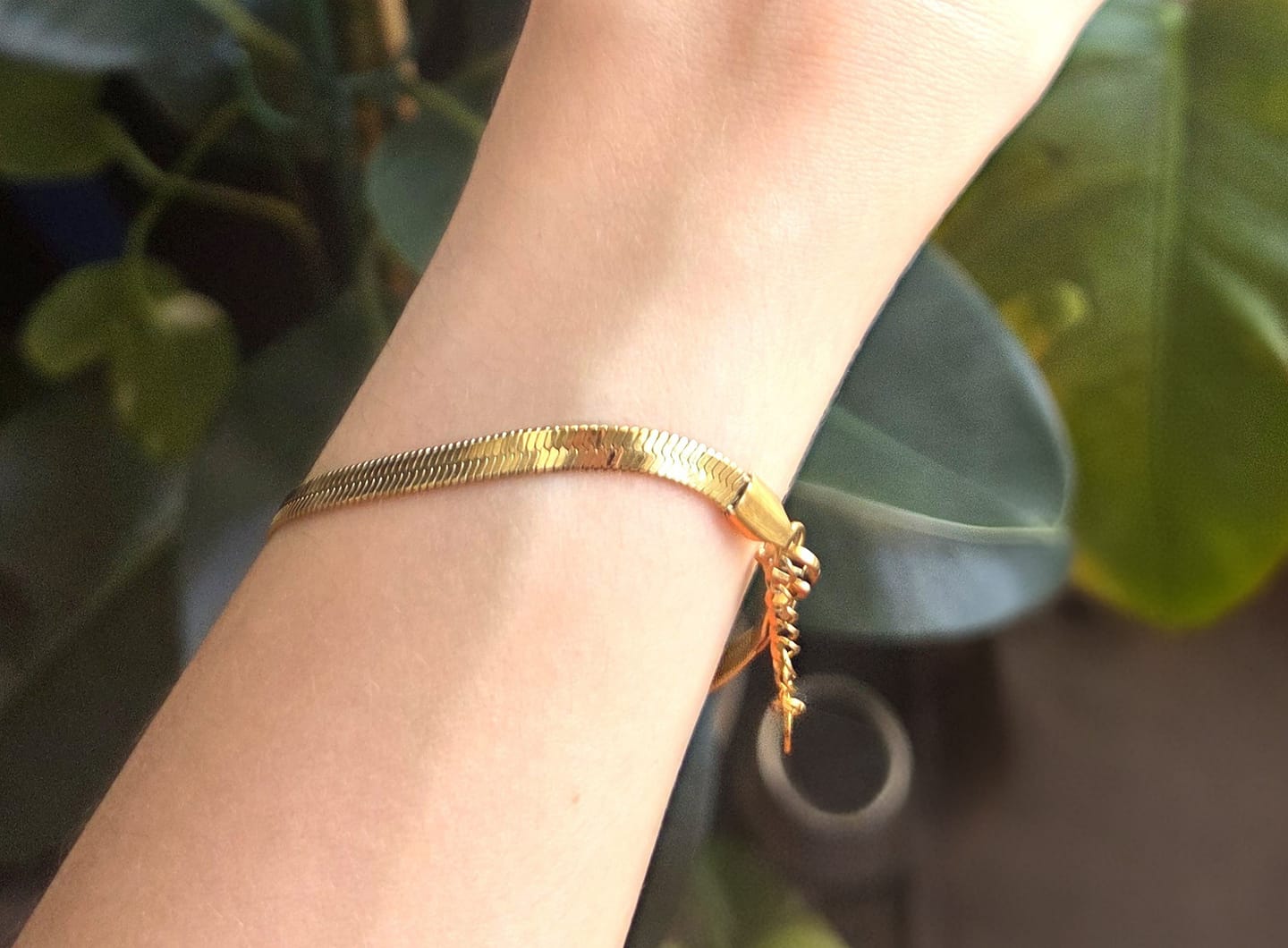 Customer photo review of Snake Chain Bracelet